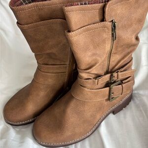 Torrid Brown/Tan Moto Boots